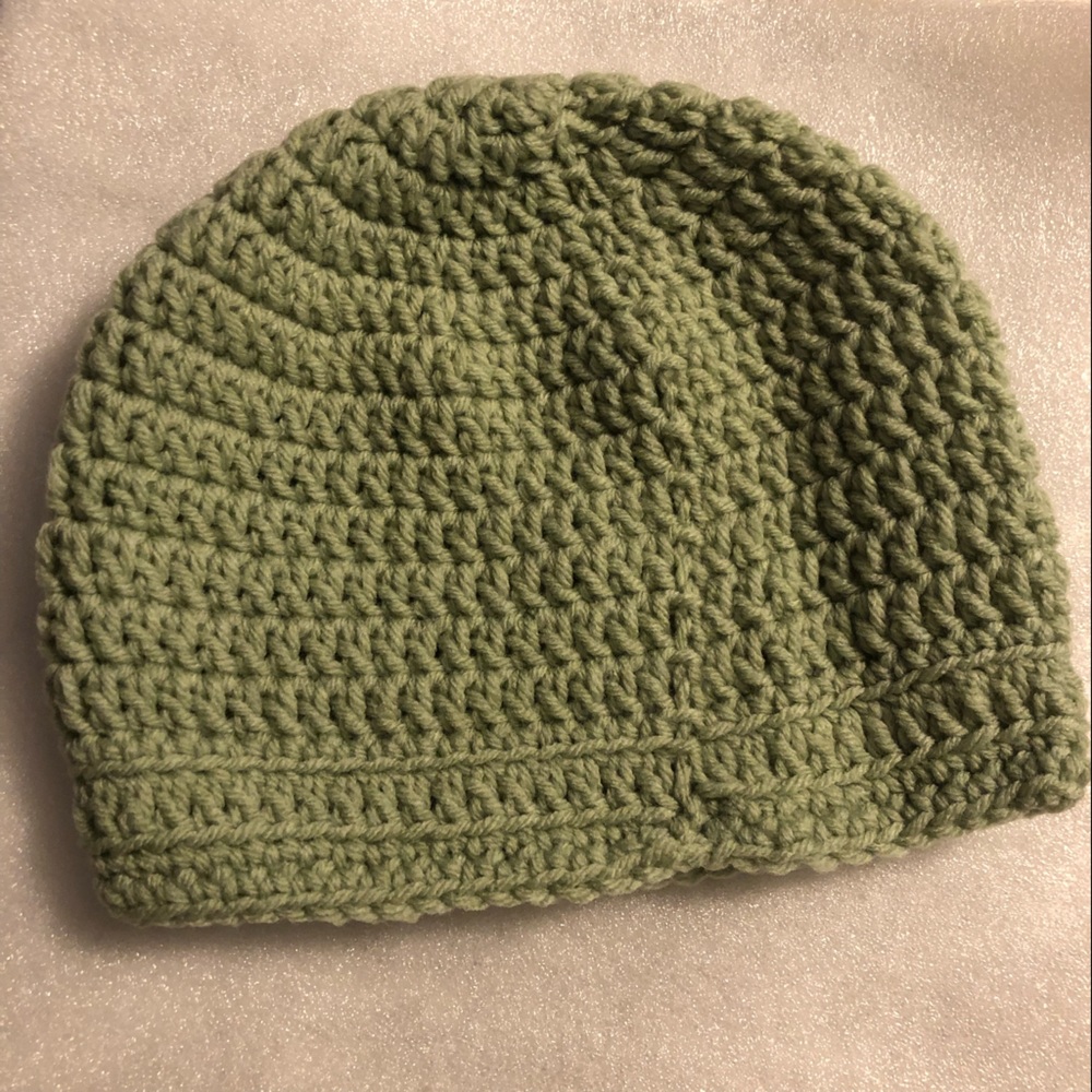 Crocheted Cap - Sage Green
